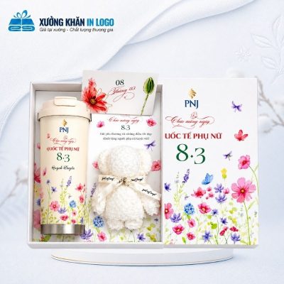 Combo quà tặng khăn bông gấp gấu kết hợp ly giữ nhiệt CBKB-07 - Ảnh đại diện