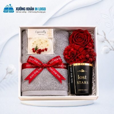 Combo quà tặng khăn bông kết hợp nến thơm CBKB-04 - Ảnh đại diện
