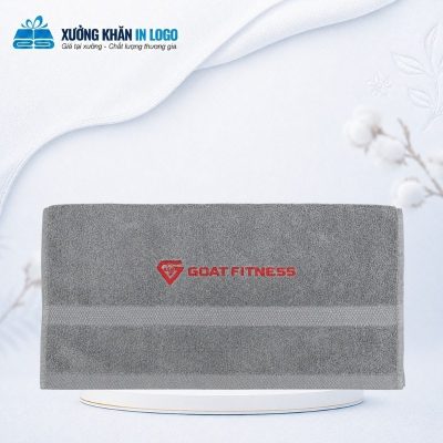 Khăn thêu logo chất liệu Cotton màu xám kích thước 50x100cm màu xám KB-06 - Ảnh đại diện