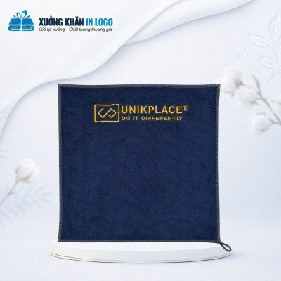 Khăn thêu logo chất liệu Microfiber màu xanh dương kích thước 30x30cm KB-07 - Ảnh đại diện