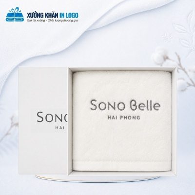 Set 1 khăn quà tặng thêu logo màu trắng kích thước 34x70cm SKB-02 - Ảnh đại diện