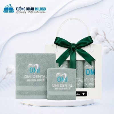 Set 2 khăn quà tặng thêu logo (khăn mặt, khăn tắm) chất liệu Cotton SKB-13 - Ảnh đại diện