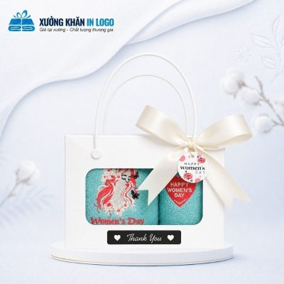 Set 2 khăn quà tặng thêu logo (khăn mặt, khăn tắm) chất liệu Cotton SKB-17 - Ảnh đại diện