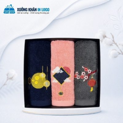 Set 3 khăn quà tặng thêu logo (khăn tắm) xuất Hàn cao cấp kích thước 40x76cm SKB-30 - Ảnh đại diện